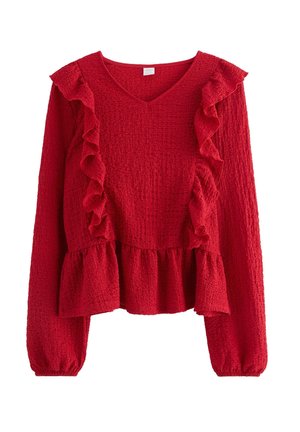 LONG-SLEEVED - Blouse - dark red