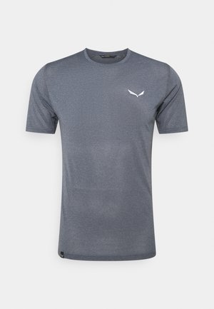 PEDROC DRY - Print T-shirt - navy blazer melange