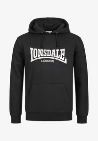 Lonsdale MIT REISSVERSCHLUSS NORMALE PASSFORM - Felpa con zip - black/nero Lonsdale MIT REISSVERSCHLUSS NORMALE PASSFORM - Felpa con zip - black/nero