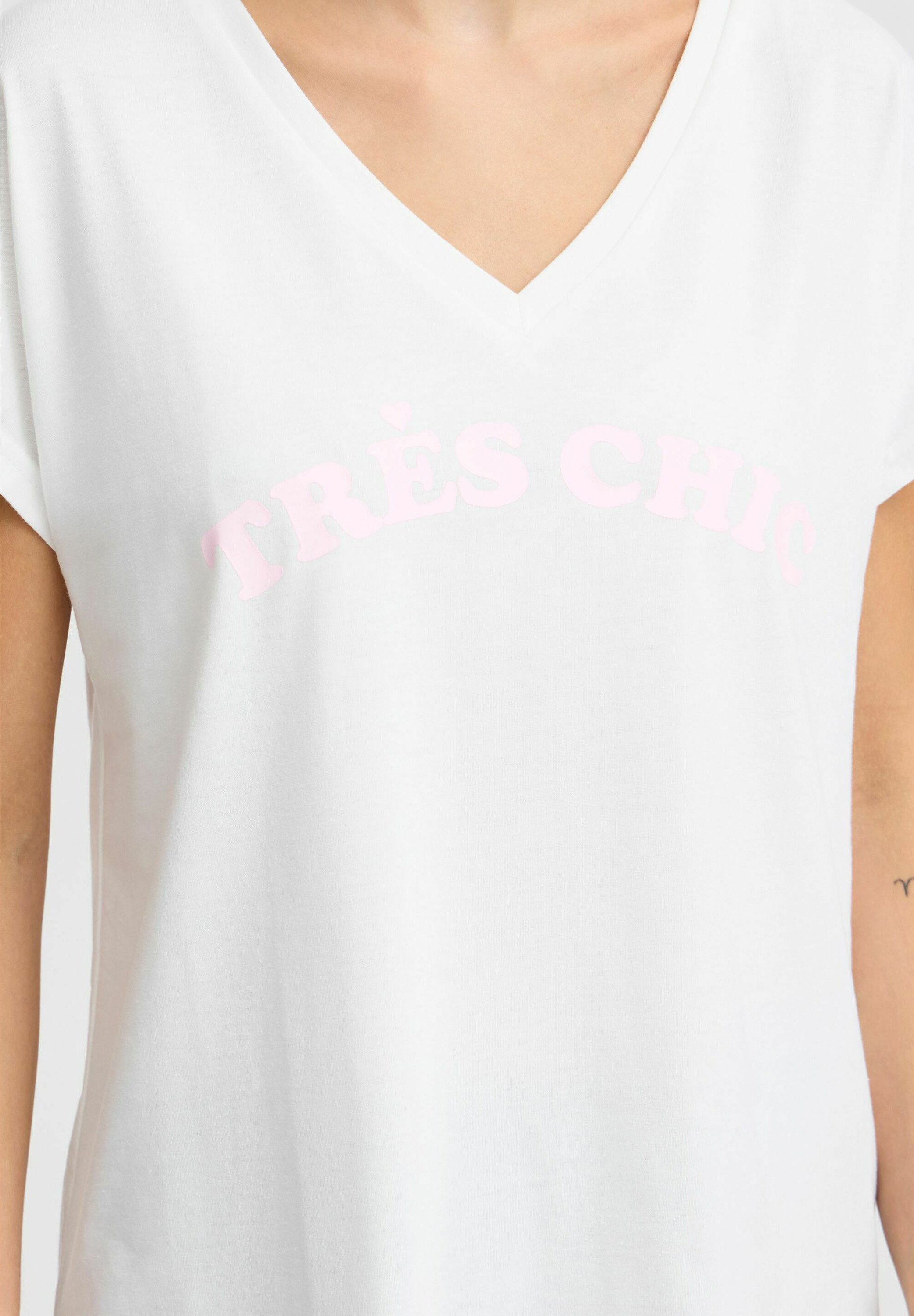 売れ筋商品|||イチ Tシャツ レディース トップス IXJANET - Print T-shirt - cloud dancer pink lady ICHI IXJANET - T-Shirt print - cloud dancer pink lady/weiß