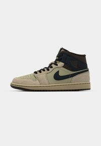 AIR JORDAN 1 MID - Korkeavartiset tennarit - khaki/black/baroque brown