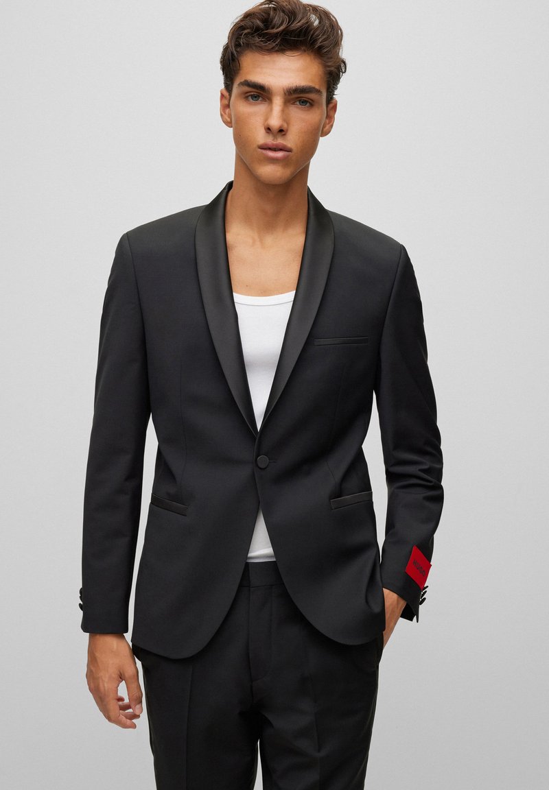 Veste De Costume Homme Hugo Boss - Taille 54 - Laine Super 100% Grise - Vintage, Excellent état