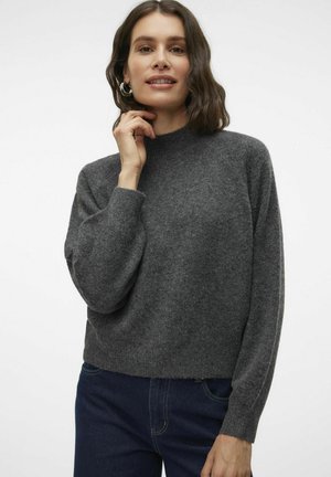 Vero Moda VMLEAF - Maglione - dark grey melange