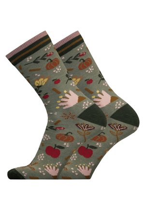 2ER PACK AUTUMN GARDEN - Socks - green
