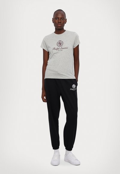 Polo Ralph Lauren HOTEL SHORT SLEEVE - T-shirt estampada - andover heather/wine