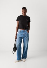 Tommy Jeans US FLAG TEE - T-shirt med print - black