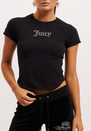 Juicy Couture SHRUNKEN TEE - Μπλουζάκι με στάμπα - black