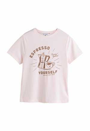 Next, REGULAR FIT - SLIM FIT CREW NECK T-SHIRT - T-paita - pink espresso graphic