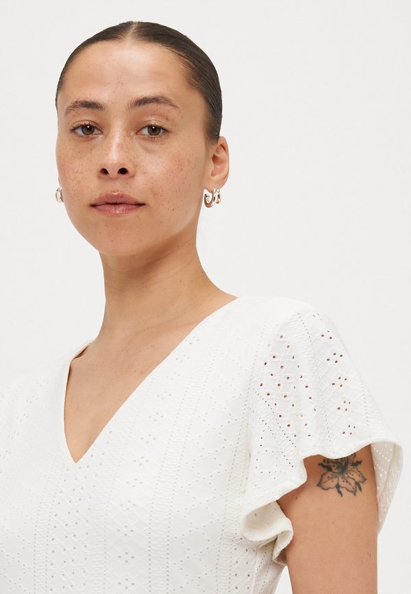 ONLSANDRA V NECK DRESS - Jersey dress - cloud dancer2