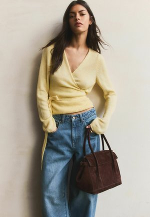 REGULAR FIT - WRAP  - Cardigan - yellow