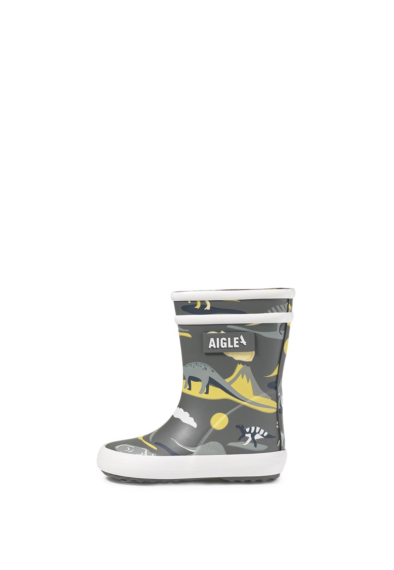 Aigle BABY FLAC PLAY2 - Gummistiefel - grau bunt  kombi