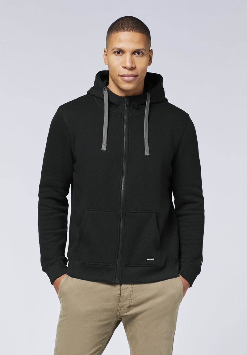 Chiemsee KAPUZEN MIT -LOGO - Zip-up sweatshirt - black beauty