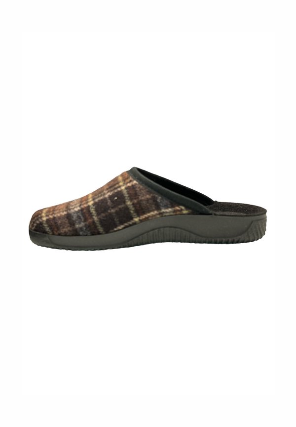 Pantolette flach - zwart