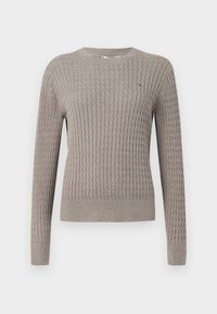 CABLE SWEATER - Jumper - heathered taupe