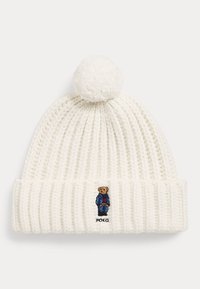 POLO BEAR RIB POM-POM BEANIE - Lue - cream