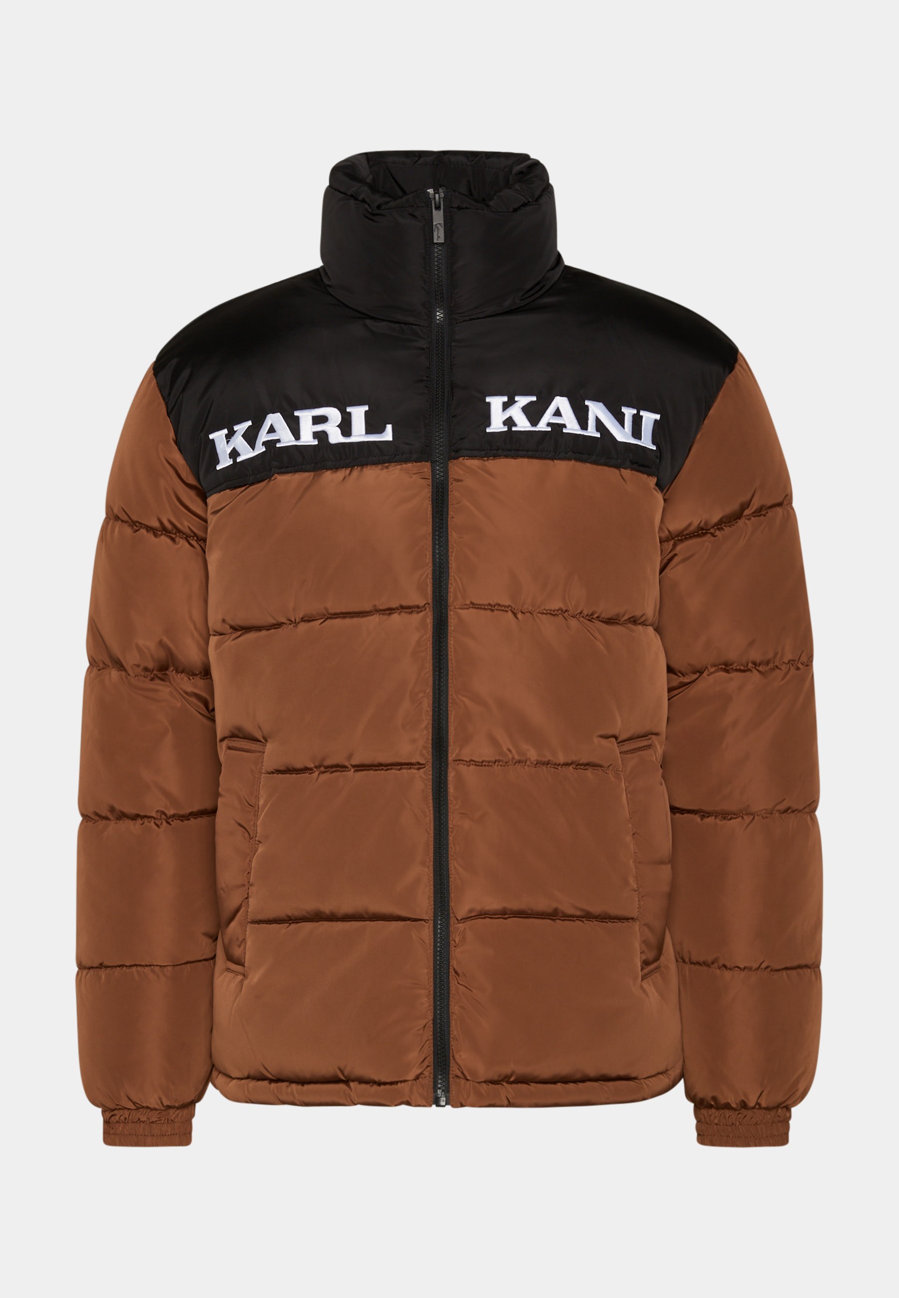 Karl Kani RETRO ESSENTIAL PUFFER - Jachetă de iarnă - dark brown