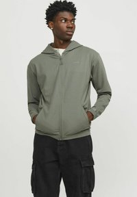 Jack & Jones Performance Sweater met rits - agave green