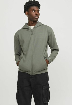 Jack & Jones Performance Zip Plain Zip - Sudadera con cremallera - agave green
