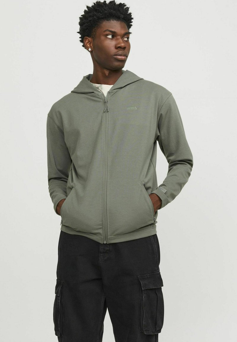 Jack & Jones Performance Sweater met rits - agave green