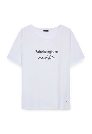 Fiorella Rubino, T-SHIRT CON SCRITTA IRONICA - T-shirt con stampa - bianco