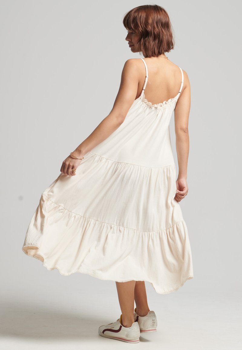 Damen Freizeitkleider | Superdry Jerseykleid cream quartz/hellgelb - QV65430 Damen Freizeitkleider | Superdry Jerseykleid cream quartz/hellgelb - QV65430