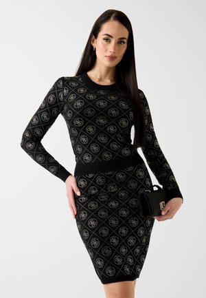 LS CN RHINESTONES 4G SWTR - Maglione - schwarz multicolor