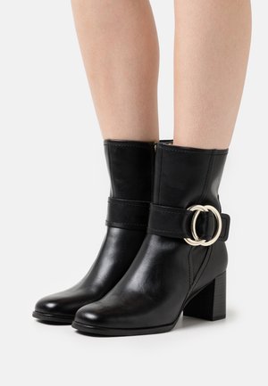 Marco Tozzi Stiefelette - black/gold