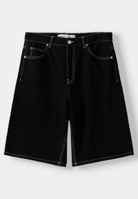 Bershka Farkkushortsit - black