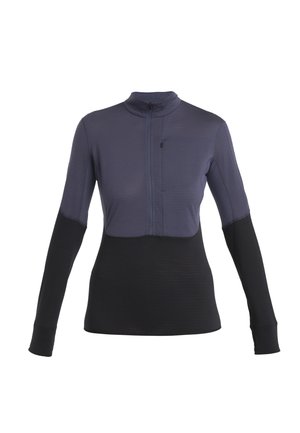 icebreaker MERINO 200 MID WEIGHT  REAL FLEECE DESCENDER  HALF ZIP - Long sleeved top - DARK GREY