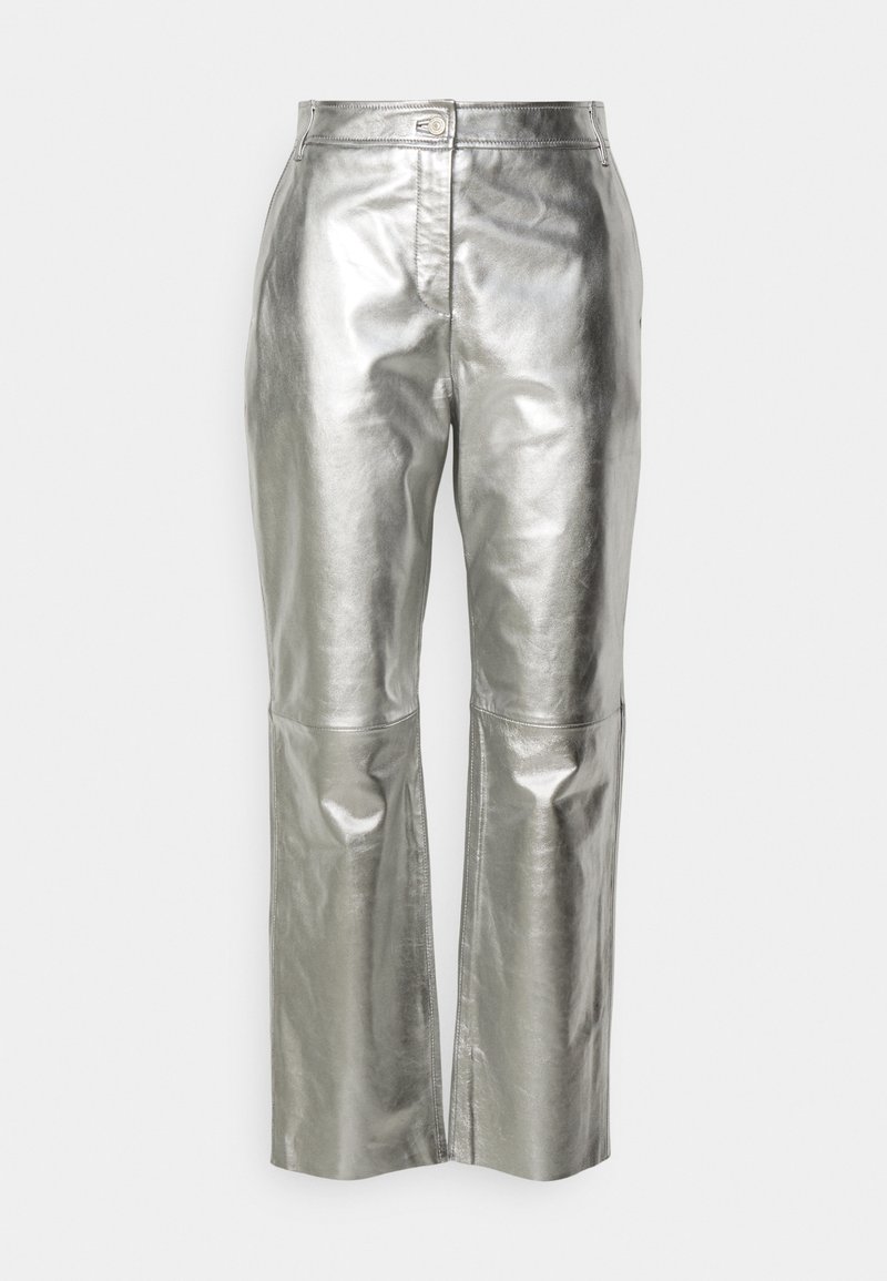 PS Paul Smith WOMENS TROUSERS - Leather trousers - metallics  