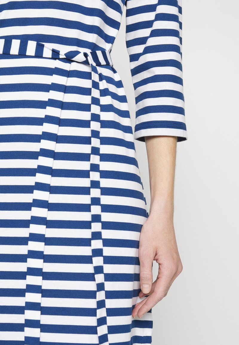 Blue and white dress