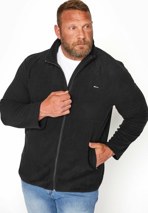 BadRhino, BADRHINO BIG & TALL CREAM ESSENTIAL ZIP THROUGH FLEECE - Fleecejacke - black