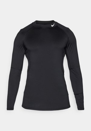 Nike Performance TIGHT MOCK - Langarmshirt - black/white