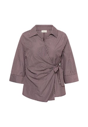 Kaffe Curve, KCNINAH WRAP - Chemisier - zinfandel white check