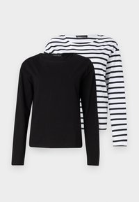 2 PACK - Top dugih rukava - black/white