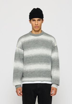 Burocs GRADIENT CREWNECK - Jumper - mid grey/light grey
