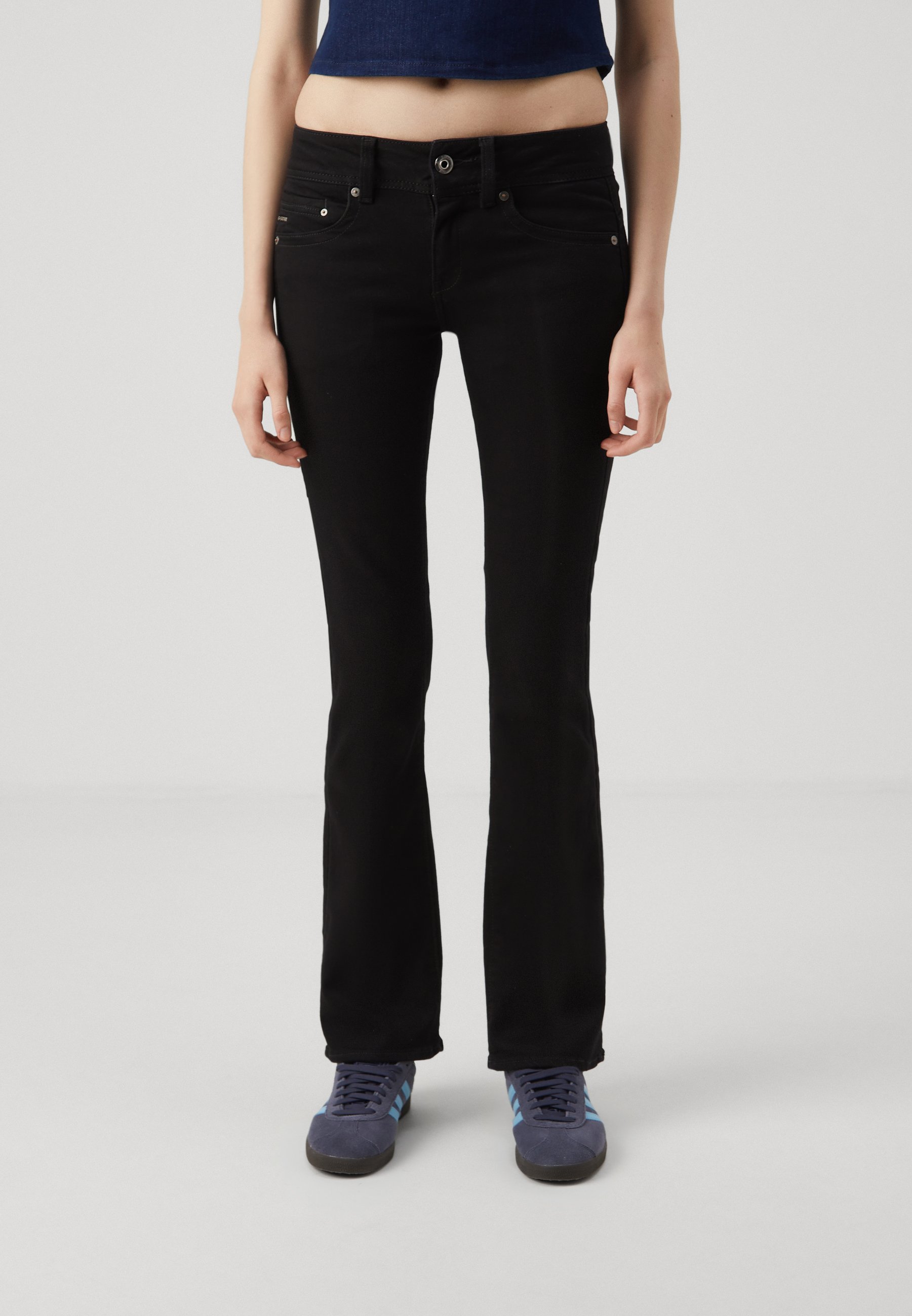 送料込★G-Star★ジーンズ Midge Mid Waist Bootcut G-STAR MIDGE MID WAIST - Bootcut jeans - faded blue/blue