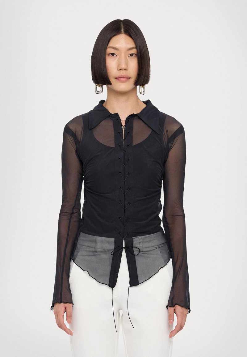 Ioannes - LACE SHIRT - Blouse - black, Enlarge