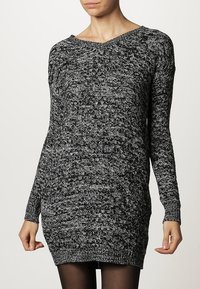 Noisy May Stickad klänning - black