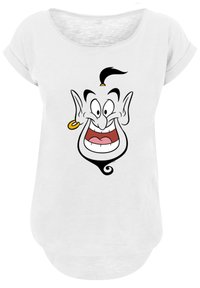 LONG CUT DISNEY ALADDIN GENIE FACE - Apdrukāts T-krekls - white