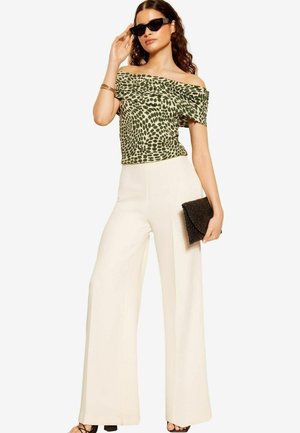 Friends Like These FOLDED BARDOT ANIMAL MONO - Blůza - mottled beige