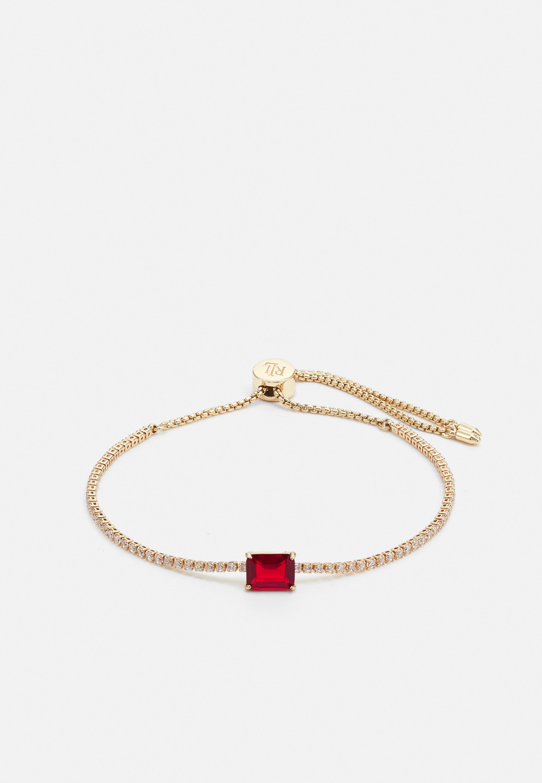 Lauren Ralph Lauren BAGUETTE SLIDER - Bracelet -  gold-coloured/red/crystal/gold-coloured 