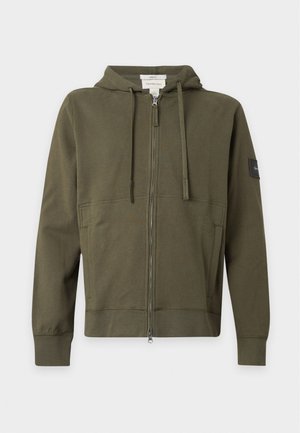 Calvin Klein Jeans, BADGE HOODIE - Φούτερ με φερμουάρ - olive night