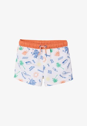 Vertbaudet, VERTBAUDET BADEHOSE SURFERPRINT JUNGEN - Badeshorts - weiß meliert