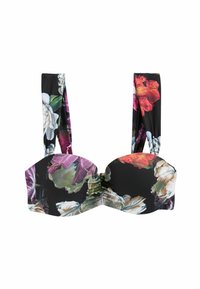 SHAPING PADDED BANDEAU STANDARD - Bikini augšdaļa - black red floral
