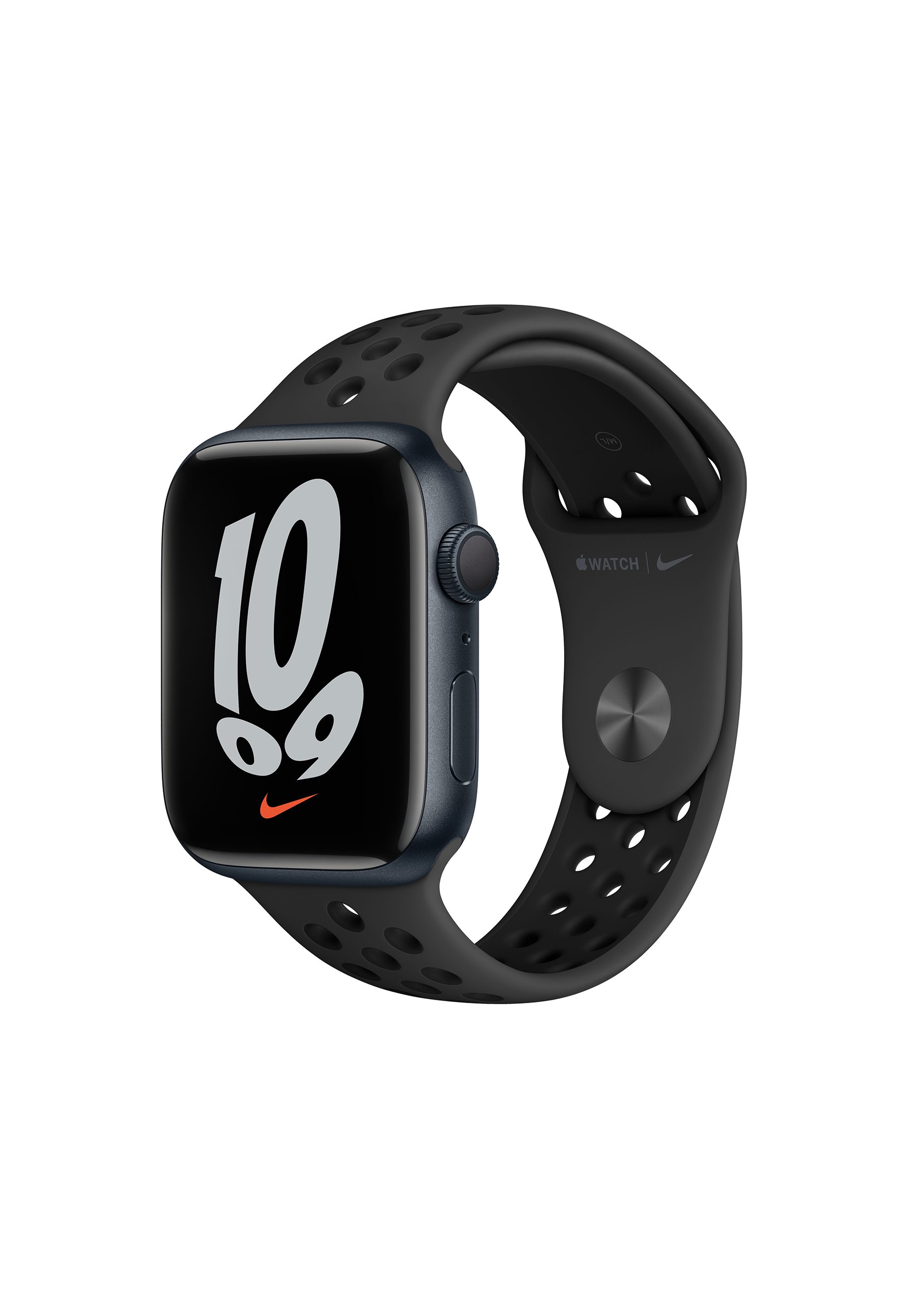 Apple APPLE WATCH NIKE SERIES 7 45 MM (GPS) - Smartwatch - midnight  aluminium case with anthracite/black nike sport band/black - Zalando.de