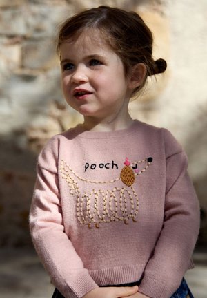 Next, REGULAR FIT - BOXY JUMPER - Suéter de forro polar - pink pooch embroidered