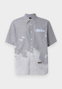 STRIPED SHIRT STICKER LOGO  - Shirt - navy