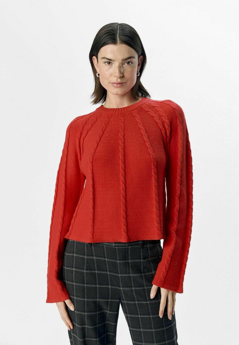 Object OBJSADIE LS RE E AW FAIR - Strickpullover - flame scarlet