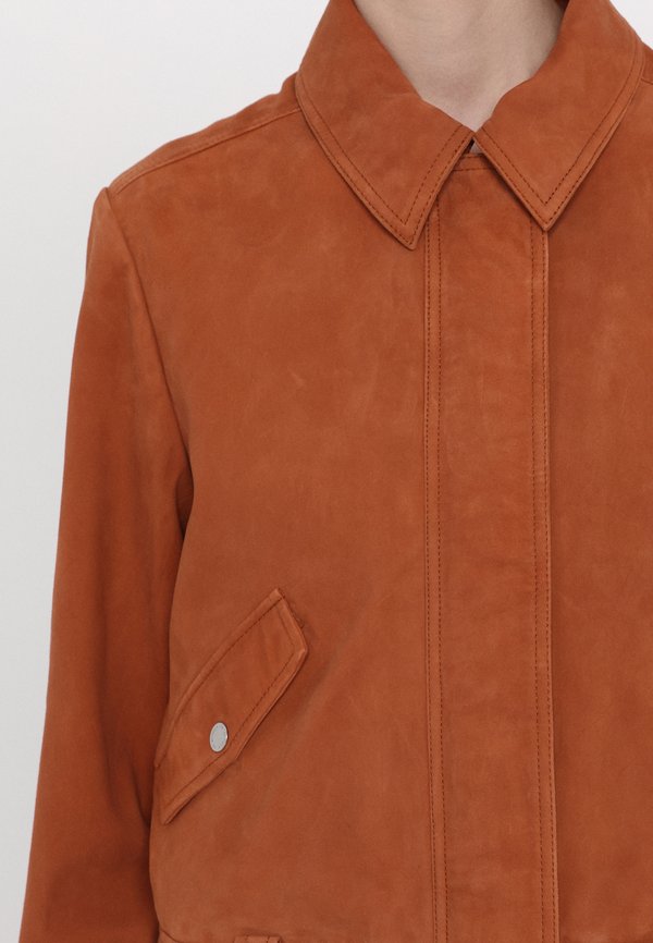 JACKET - Leather jacket - orange2